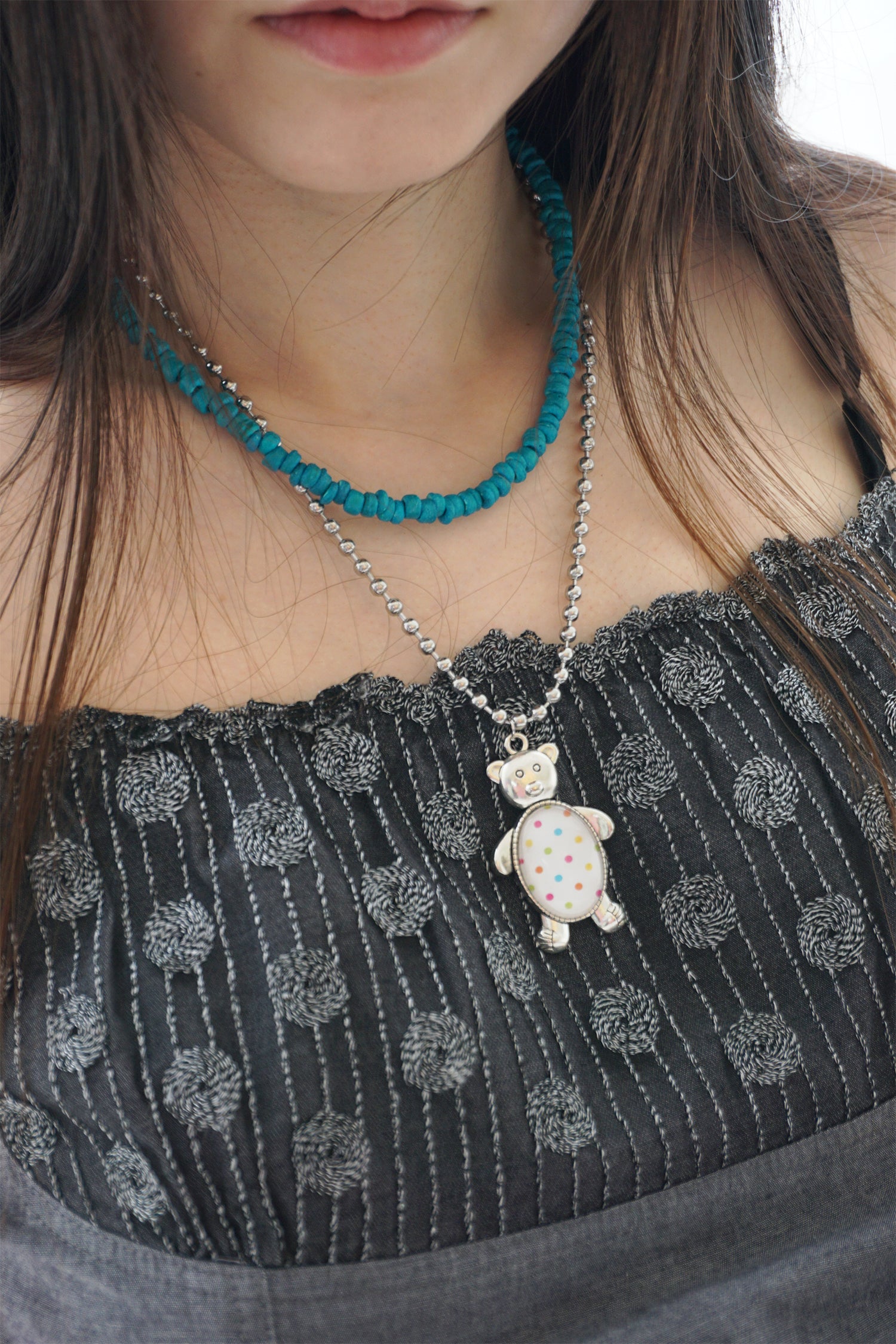 TEDDY DOT PATTERN BALL CHAIN