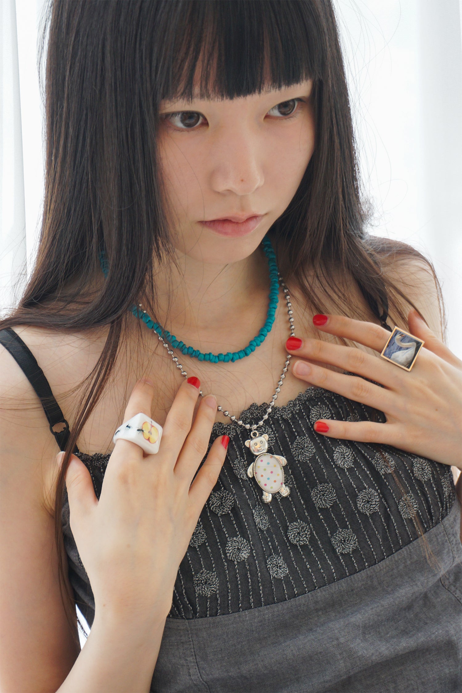 TEDDY DOT PATTERN BALL CHAIN