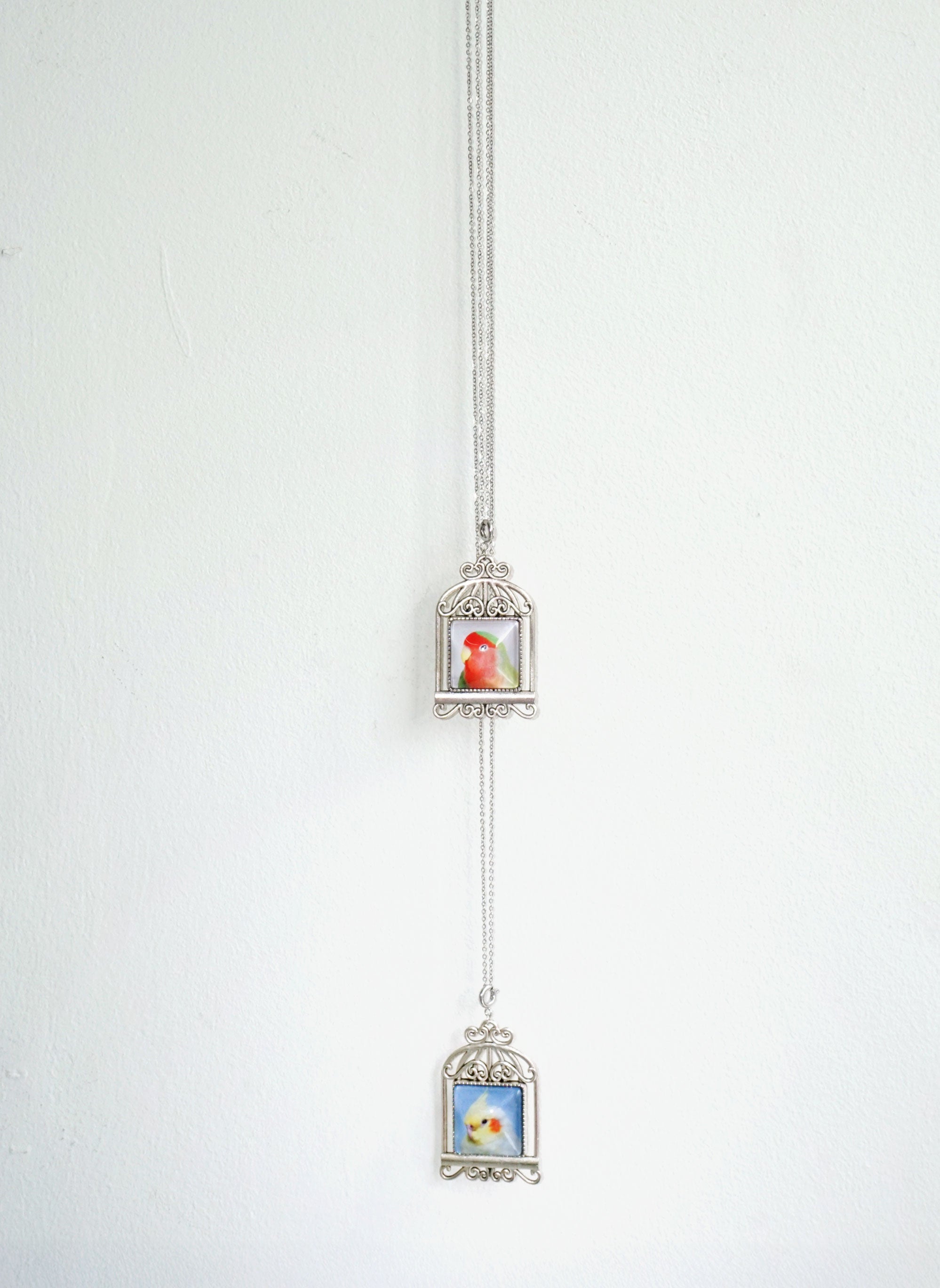 BIRDCAGE BROOCH+NECKLACE (5 COLORS)