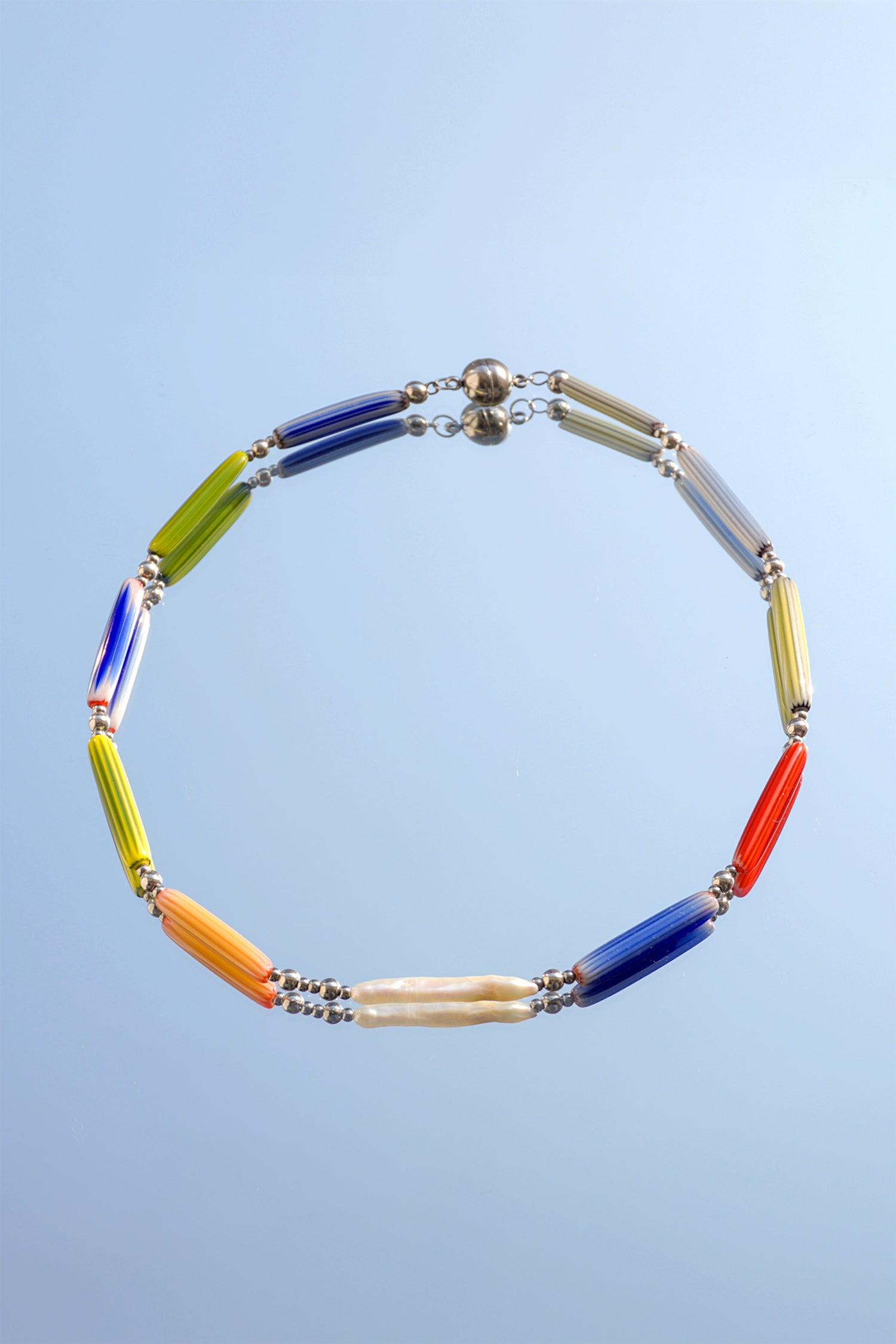RAINBOW GLASS BEADS NECKLACE