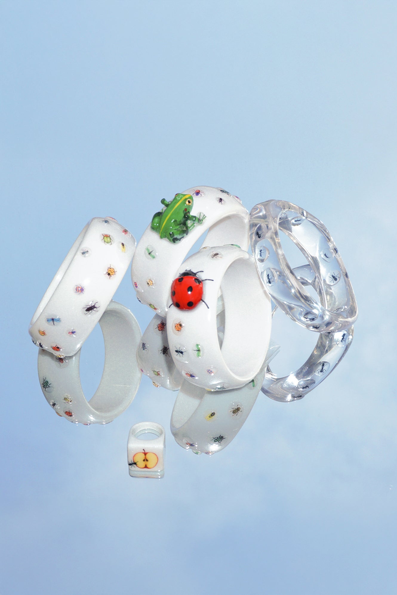 SUMMER GARDEN BANGLE-LIMITED (Ladybug/Frog)