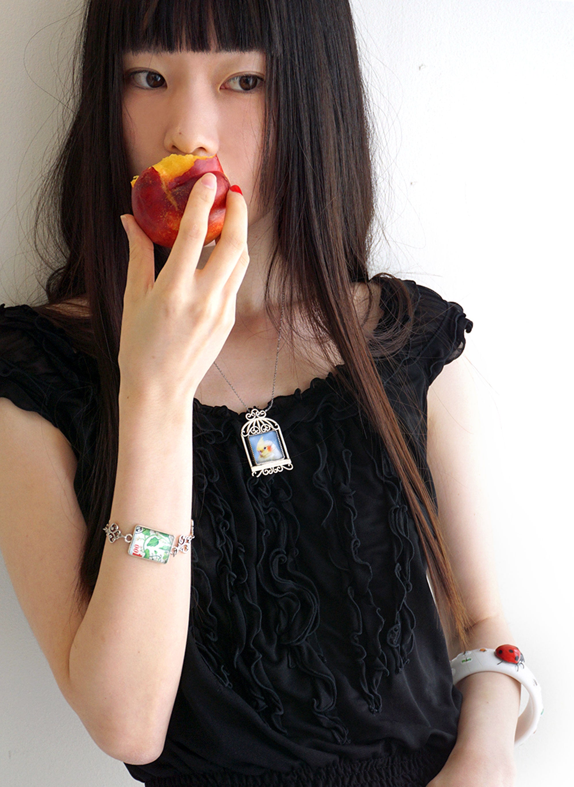 BIRDCAGE BROOCH+NECKLACE (5 COLORS)
