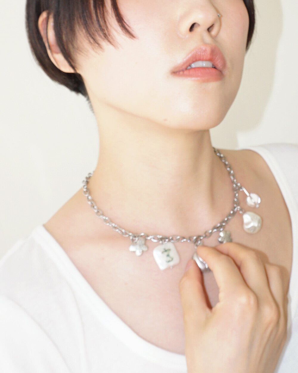 APPLE LOCKET CHARM NECKLACE