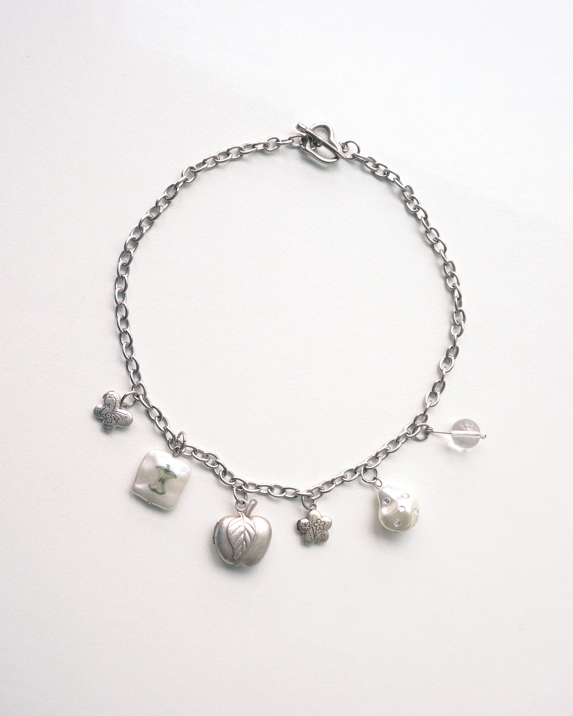 APPLE LOCKET CHARM NECKLACE