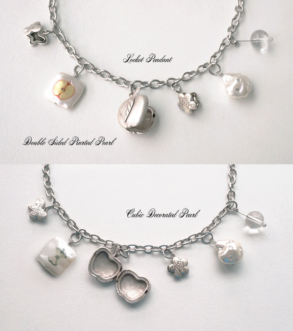 APPLE LOCKET CHARM NECKLACE